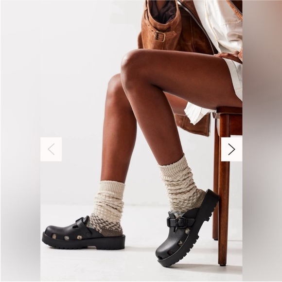 NEW Free People Karlie Buckle Clogs Size 6 Black Mules Slip-On EVA Buckle Detail - Picture 13 of 14